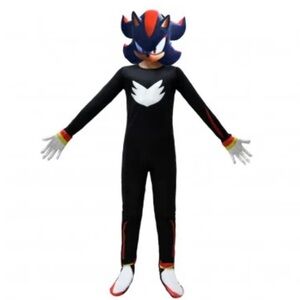Sonic the Hedgehog Lycra Shadow Cosplay Costume. Size: 130 (Small). New